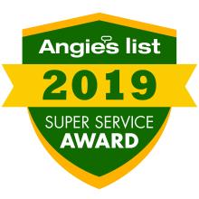 2019 Angie's List Super Service Award for CARJON Heating & Cooling