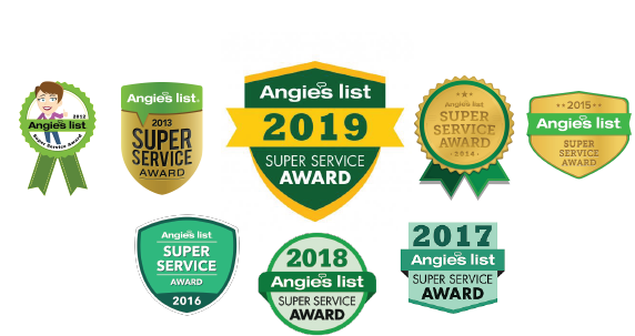 Angie's List Super Service Awards for CARJON Heating & Cooling