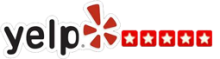 Yelp logo with five stars